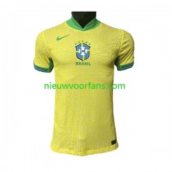 Brazilië Heren Shirt met Bedrukking Thuis 2023-2024 Korte Mouw