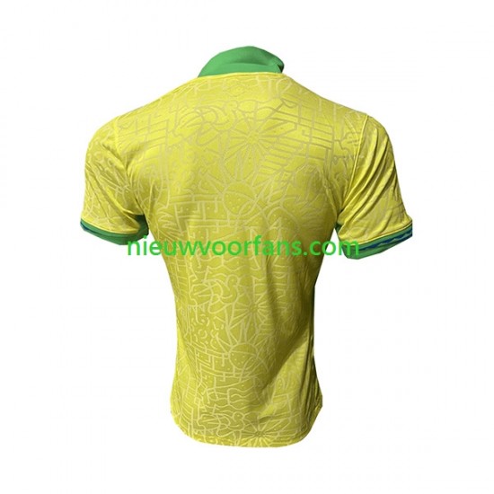 Brazilië Heren Shirt met Bedrukking Thuis 2023-2024 Korte Mouw