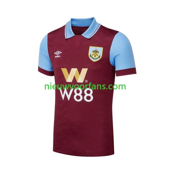 Heren Shirt met Bedrukking Burnley Thuis 2023-2024 Korte Mouw