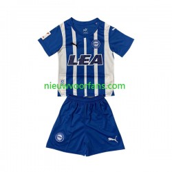 Kind Shirt met Bedrukking Deportivo Alaves Thuis 2023-2024 Korte Mouw
