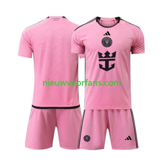Inter Miami Kind Shirt met Bedrukking Thuis 2024 Korte Mouw