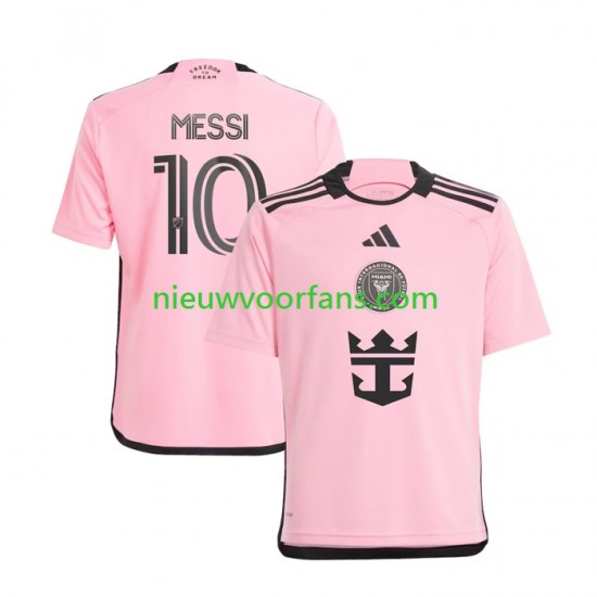 Inter Miami Heren Shirt met Bedrukking Lionel Messi 10 Thuis 2024 Korte Mouw