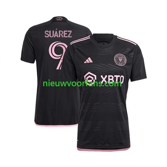 Inter Miami Heren Shirt met Bedrukking Suárez Luis 9 Uit 2023-2024 Korte Mouw