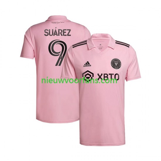 Inter Miami Heren Shirt met Bedrukking Suárez Luis 9 Thuis 2023-2024 Korte Mouw