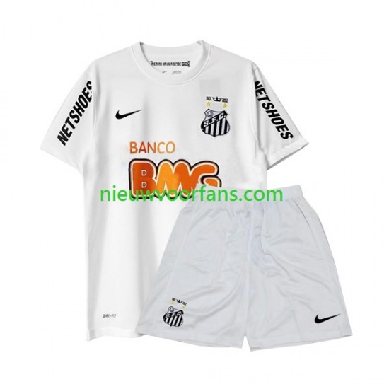 Santos FC Kind Shirt met Bedrukking -2012 Retro Thuis 2011 Korte Mouw
