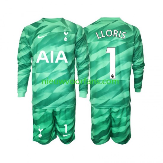 Tottenham Hotspur Kind Shirt met Bedrukking Doelman Hugo Lloris 1 Derde 2023-2024 Lange Mouw