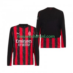 AC Milan Heren Shirt met Bedrukking Thuis 2025-2026 Lange Mouw