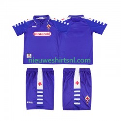 Fiorentina Kind Shirt met Bedrukking 1998 Retro Thuis 1999 Korte Mouw