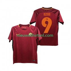 AS Roma Heren Shirt met Bedrukking DZEKO 9 2017-2018 Retro Thuis Korte Mouw