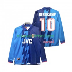 Arsenal Heren Shirt met Bedrukking Bergkamp 10 1995 1996 Retro Uit Lange Mouw