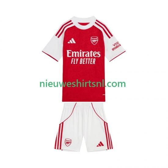 Arsenal Kind Shirt met Bedrukking Thuis 2025-2026 Korte Mouw