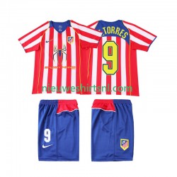 Atlético Madrid Kind Shirt met Bedrukking F TORRES 9 2005 Retro Thuis 2004 Korte Mouw