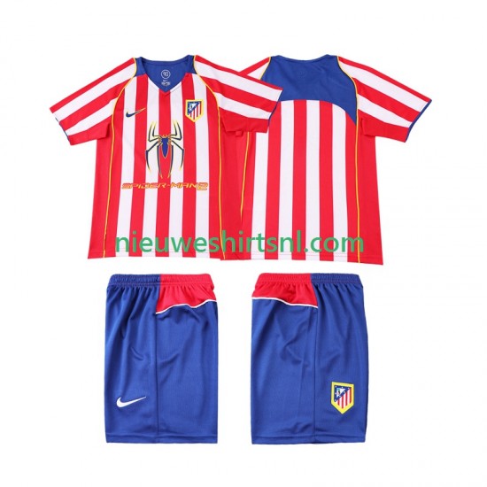 Atlético Madrid Kind Shirt met Bedrukking 2005 Retro Thuis 2004 Korte Mouw