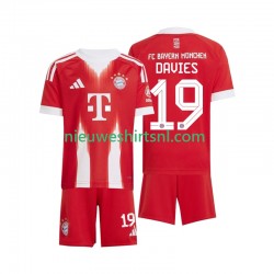 FC Bayern München Kind Shirt met Bedrukking Alphonso Davies 19 Thuis 2025-2026 Korte Mouw