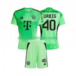 FC Bayern München Kind Shirt met Bedrukking Doelman Jonas Urbig 40 Thuis 2025-2026 Korte Mouw