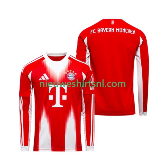 FC Bayern München Heren Shirt met Bedrukking Thuis 2025-2026 Lange Mouw