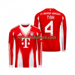 FC Bayern München Heren Shirt met Bedrukking Jonathan Tah 4 Thuis 2025-2026 Lange Mouw