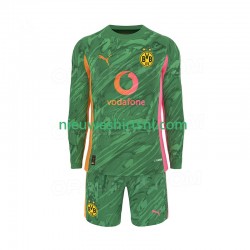 Borussia Dortmund Kind Shirt met Bedrukking Doelman Thuis 2025-2026 Lange Mouw