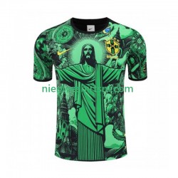 Brazilië Heren Shirt met Bedrukking Jesus Special Thuis 2024-2025 Korte Mouw