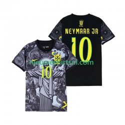 Brazilië Heren Shirt met Bedrukking Neymar JR 10 Cheist the Redeemer Thuis 2024 Korte Mouw