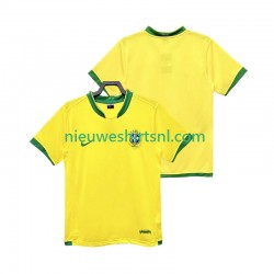 Brazilië Heren Shirt met Bedrukking Retro Thuis 2006 Korte Mouw