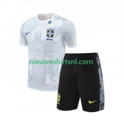 Brazilië Kind Special JESUS Football Shirts Thuis 2024-2025 Korte Mouw