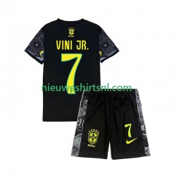 Brazilië Kind Vinicius Junior 7 Cheist the Redeemer Football Shirts Thuis 2024 Korte Mouw