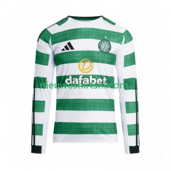 Celtic Heren Shirt met Bedrukking FC Thuis 2025-2026 Lange Mouw