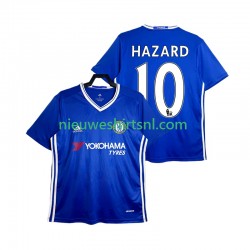 Chelsea Heren Shirt met Bedrukking HAZARD 10 2016-2017 Retro Thuis Korte Mouw