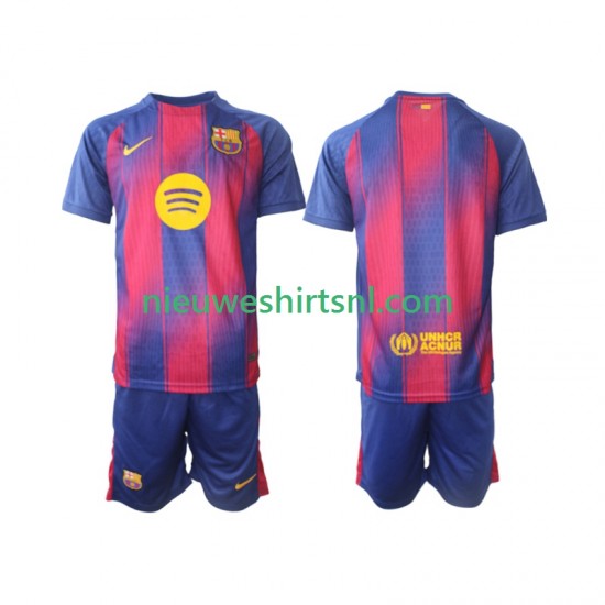 FC Barcelona Kind Shirt met Bedrukking Thuis 2025-2026 Korte Mouw