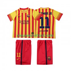FC Barcelona Kind Shirt met Bedrukking Neymar JR 11 2013 2014 Retro Uit Korte Mouw