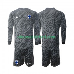 Finland Kind Shirt met Bedrukking Doelman Thuis 2024 Lange Mouw