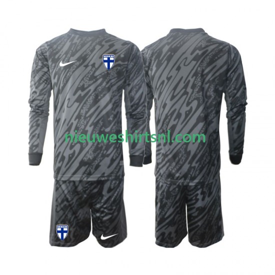 Finland Kind Shirt met Bedrukking Doelman Thuis 2024 Lange Mouw