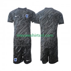 Finland Kind Shirt met Bedrukking Doelman Thuis 2024 Korte Mouw