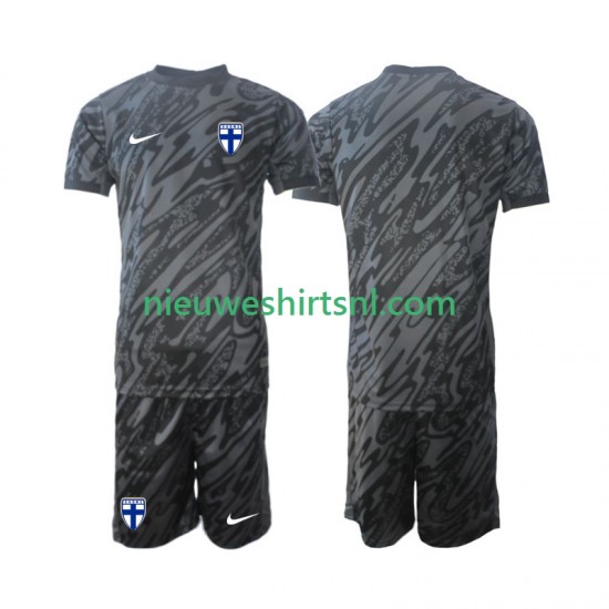Finland Kind Shirt met Bedrukking Doelman Thuis 2024 Korte Mouw