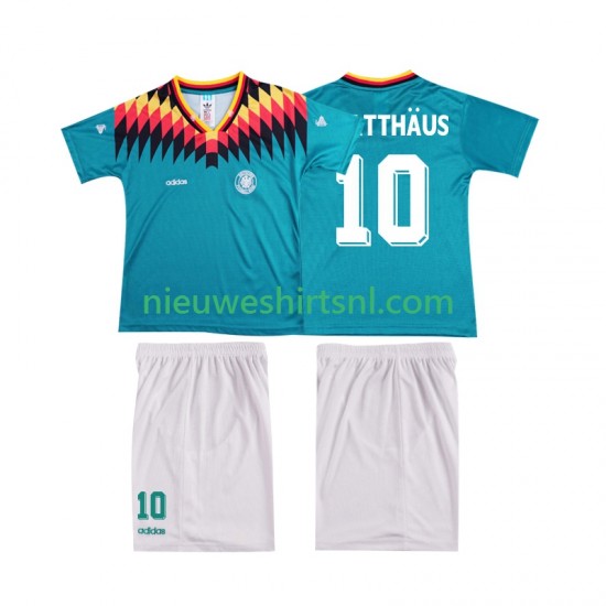 Duitsland Kind Shirt met Bedrukking MATTHAUS 10 Retro Uit 1994 Korte Mouw