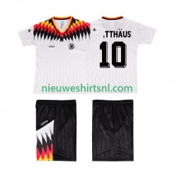 Duitsland Kind Shirt met Bedrukking MATTHAUS 10 Retro Thuis 1994 Korte Mouw