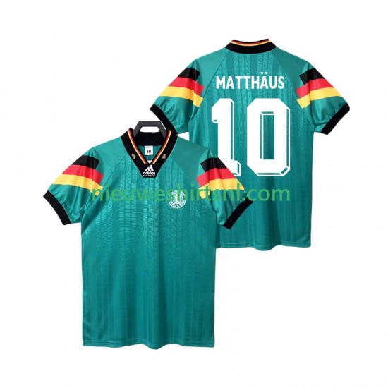 Duitsland Heren Shirt met Bedrukking MATTHAUS 10 1992 Retro Uit Korte Mouw