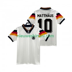 Duitsland Heren Shirt met Bedrukking MATTHAUS 10 1992 Retro Thuis Korte Mouw