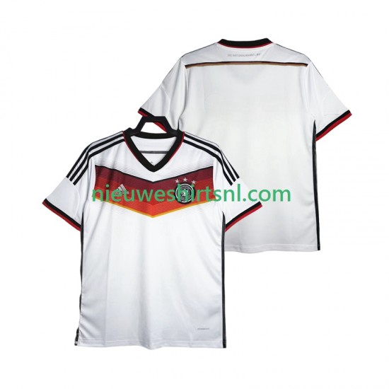 Duitsland Heren Shirt met Bedrukking World Cup 2014 Retro Thuis Korte Mouw