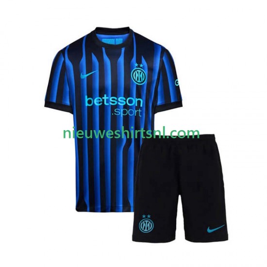 Inter Milan Kind Shirt met Bedrukking Thuis 2025-2026 Korte Mouw