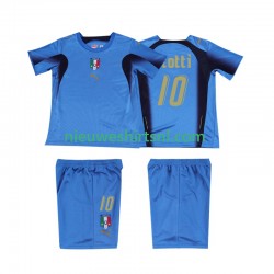 Italië Kind Shirt met Bedrukking TOTTI 10 Retro Thuis 2006 Korte Mouw