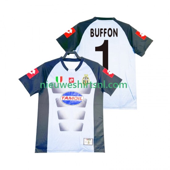 Juventus Heren Shirt met Bedrukking Doelman Buffon 1 Retro Thuis 2002-2003 Korte Mouw
