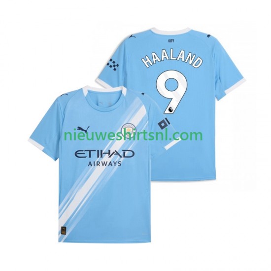 Manchester City Heren Shirt met Bedrukking Erling Haaland 9 Thuis 2025-2026 Korte Mouw