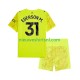 Manchester City Kind Shirt met Bedrukking Doelman Ederson Moraes 31 Derde 2025-2026 Korte Mouw