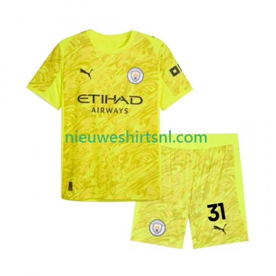 Manchester City Kind Shirt met Bedrukking Doelman Ederson Moraes 31 Derde 2025-2026 Korte Mouw