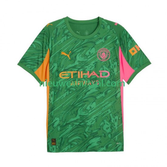 Manchester City Heren Shirt met Bedrukking Doelman Thuis 2025-2026 Korte Mouw