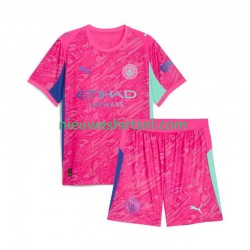 Manchester City Kind Shirt met Bedrukking Doelman Uit 2025-2026 Korte Mouw