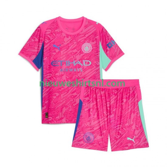 Manchester City Kind Shirt met Bedrukking Doelman Uit 2025-2026 Korte Mouw