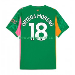 Manchester City Heren Shirt met Bedrukking Doelman ORTEGA MORENO 18 Thuis 2025-2026 Korte Mouw